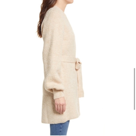 TOP SHOP BELTED SWEATER CARDIGAN - Picture 3 of 6